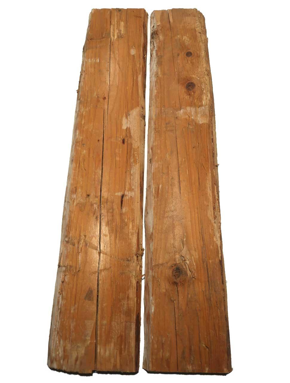 2x Altholz Brett recyceltes Holz 111x19-22cm x 40mm