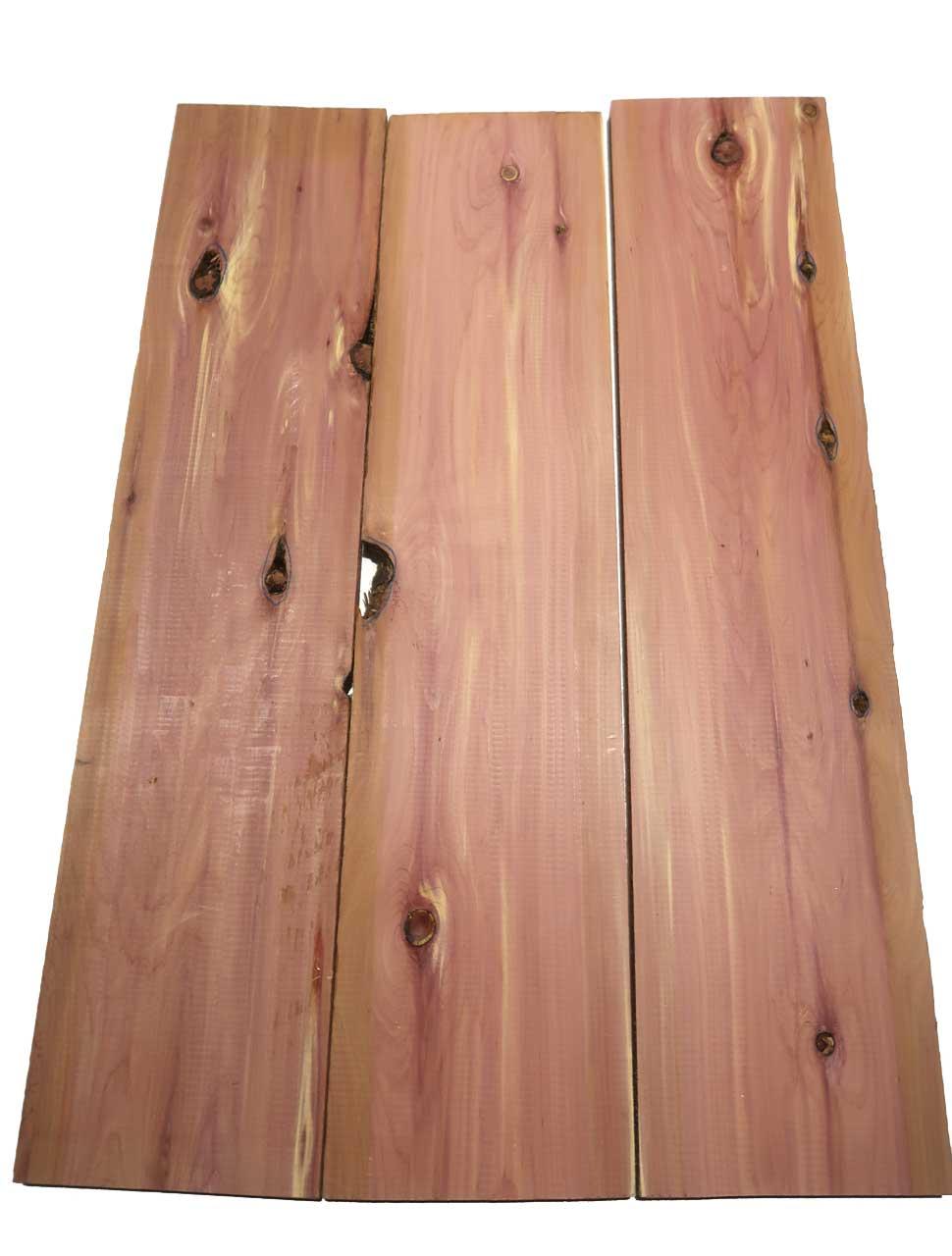 3x Aromatische Rotzeder Zeder Holz 93x20,5cm x 24mm #C6