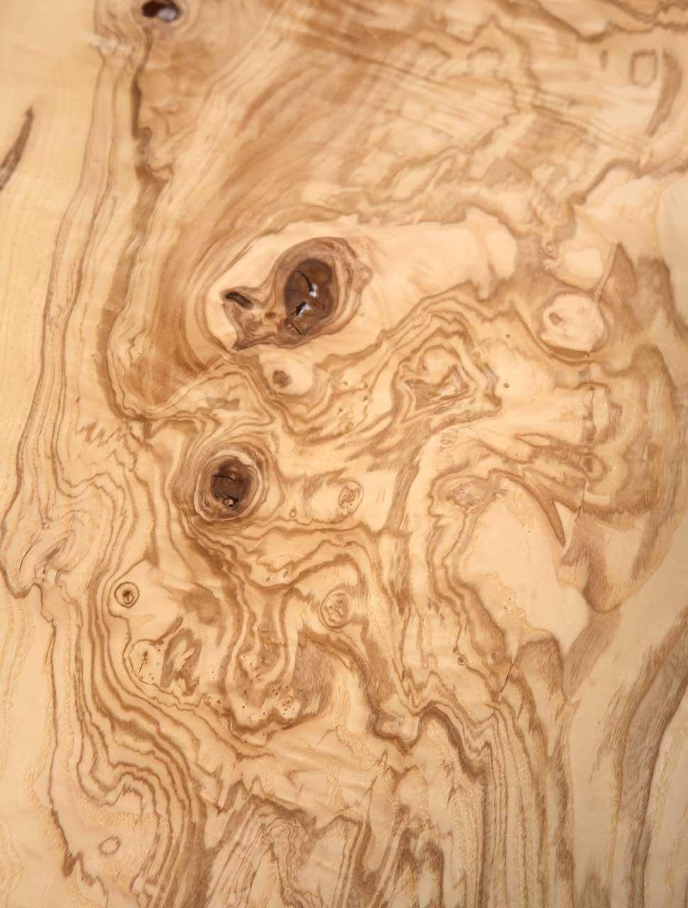 Olivesche Furnier Maser Wurzelholzfurnier 78x34-38cm 2 Blätter