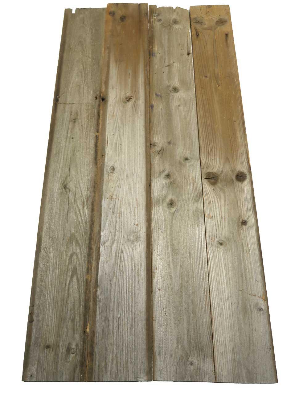 4x Altholz Brett recyceltes Holz 126x15-16cm x 20mm #S3