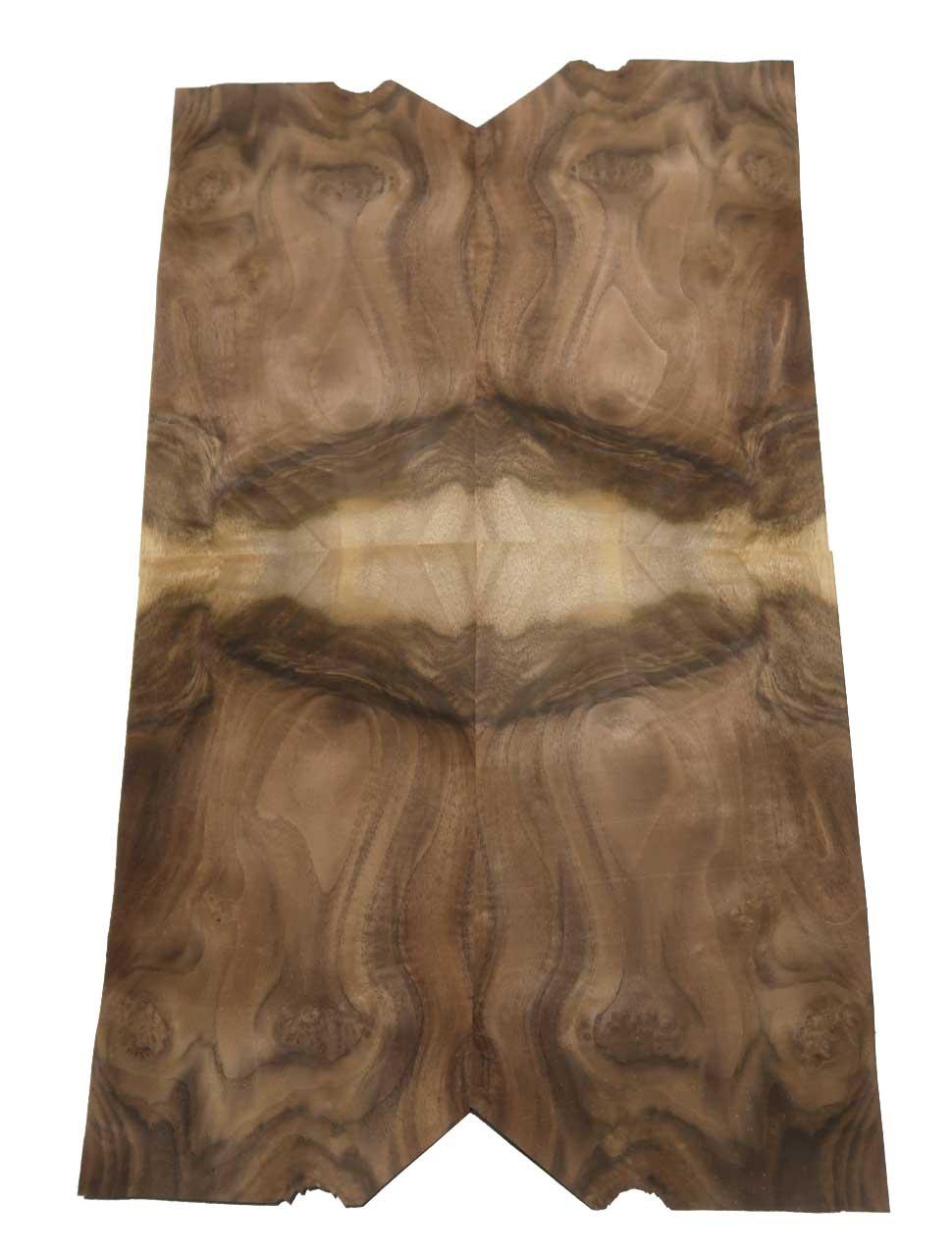 Nussbaum Wurzelholz Furnier Intarsien 30x13-18cm 10 Blätter