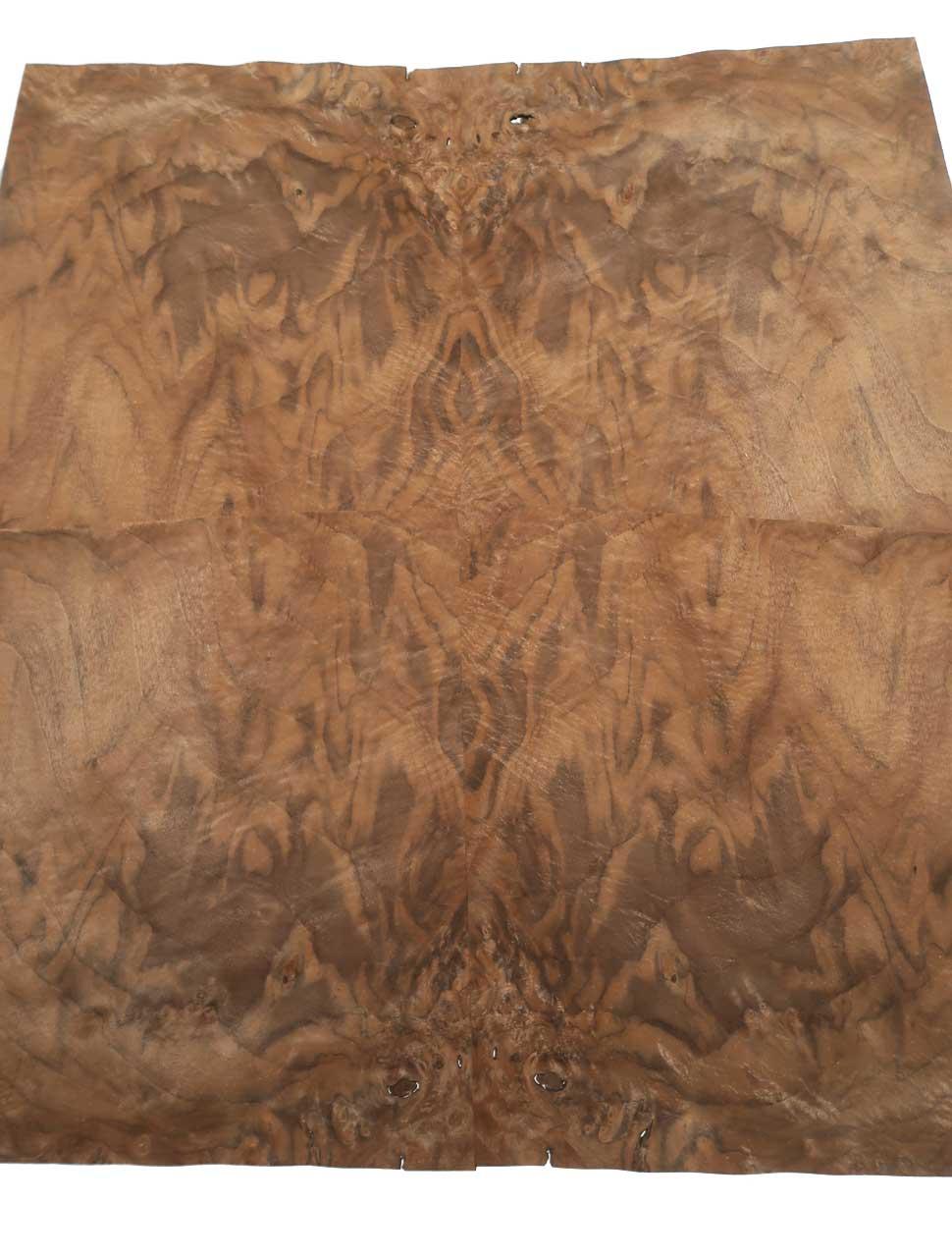 Nussbaum Wurzelholz Furnier Maser 35x31-35cm 19 Blätter