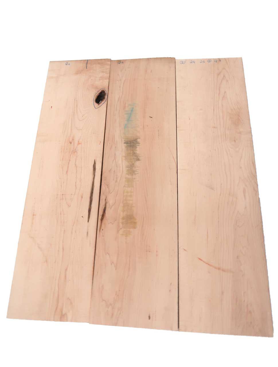 3x Ahornholz Ahorn Holz Brett DIY 90x24cm x 24mm #Q1