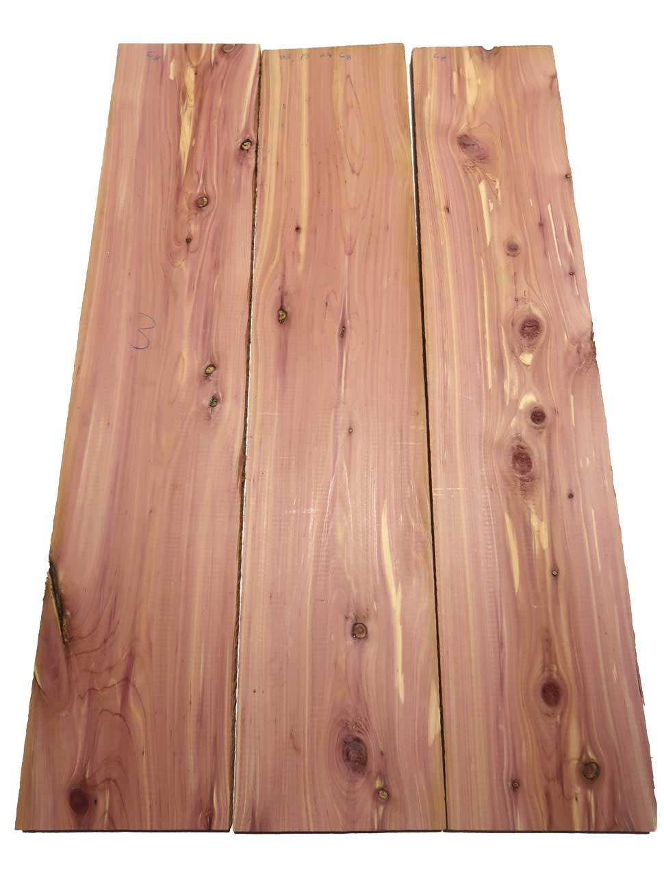 3x Aromatische Rotzeder Zeder Holz 93x19cm x 24mm #C8