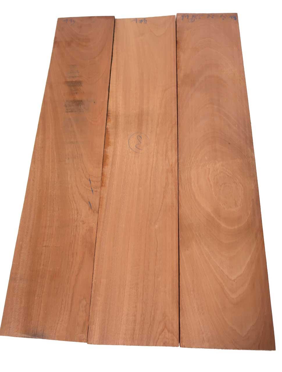 3x Mahagoni Holz Brett Massivholz Sapeli DIY 91x18,5cm x 23mm #A3