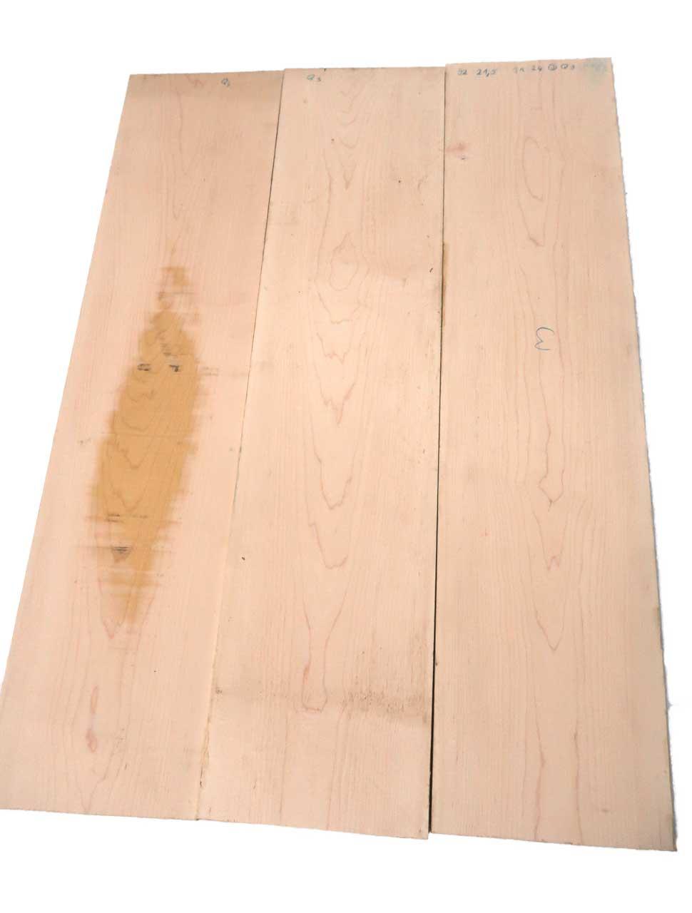 3x Ahornholz Ahorn Holz Brett DIY 92x21,5cm x 21-24mm #Q3