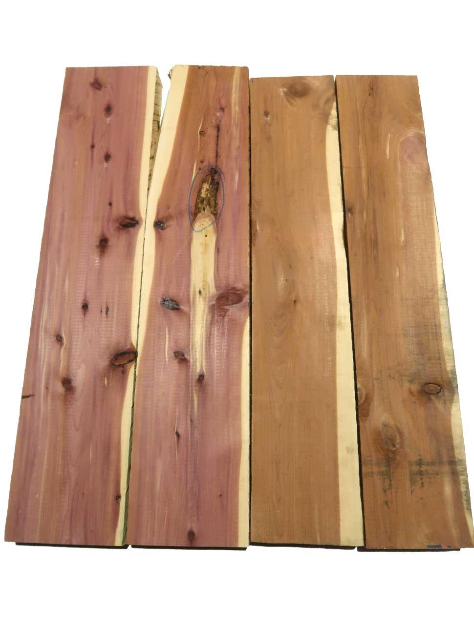 2x Aromatische Rotzeder Zeder Holz 71x13,5-14,5cm x 50mm #71