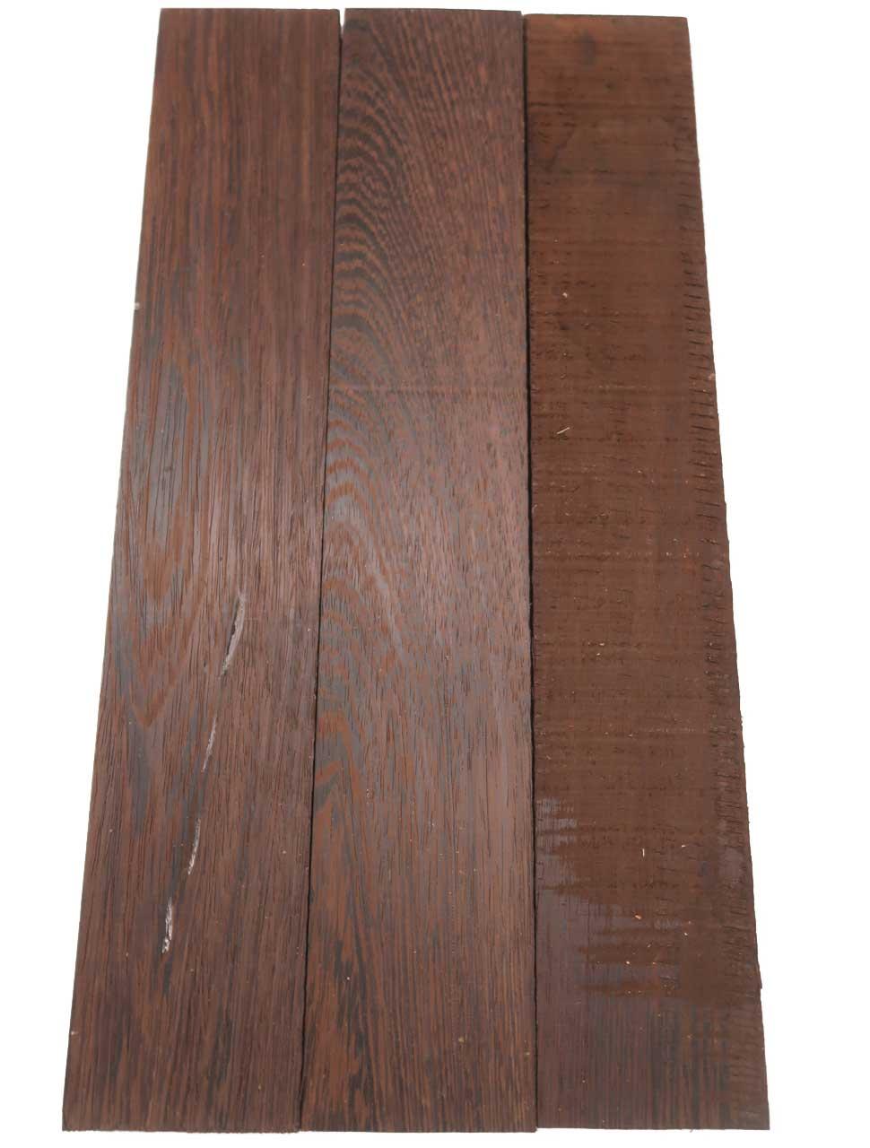 3x Wenge Holz Wengeholz Bretter 53x10,5-11cm x 19-23mm #A4