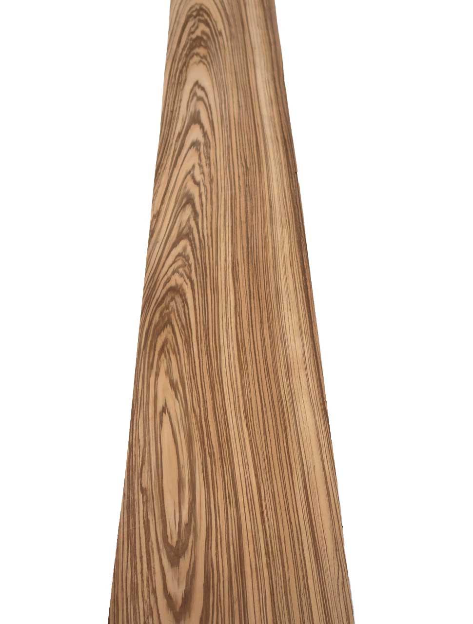 Zebrano Holz Furnier Zebrawood B-Ware 250x17-24cm 4 Blätter
