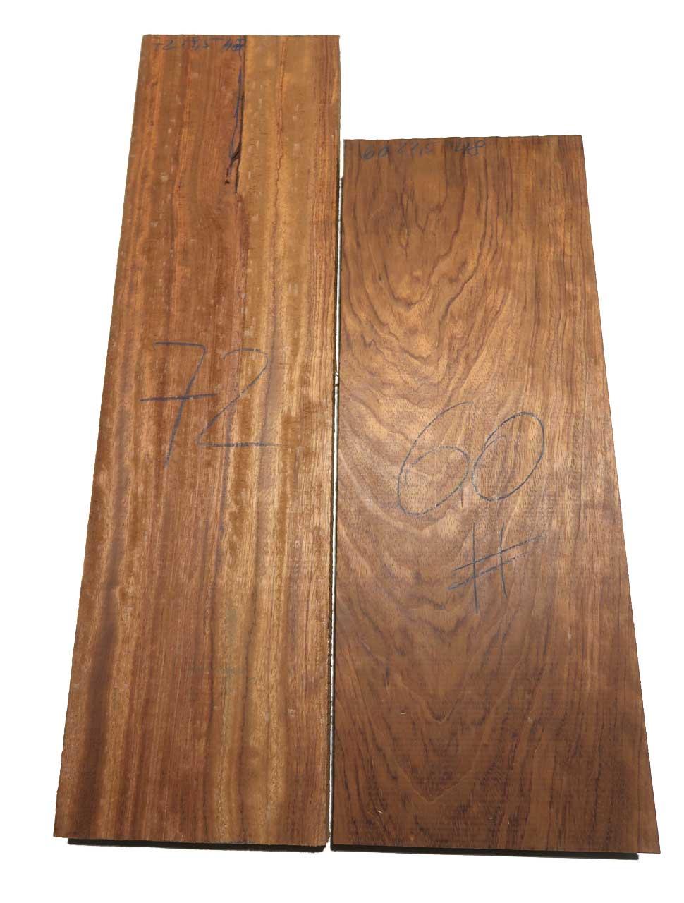 1x Bubinga Holz Rosenholz Bohle 72x19,5cm x 48mm #72