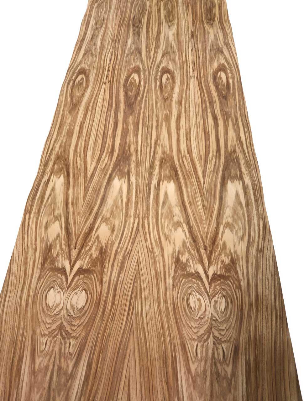 Zebrano Holz Furnier Zebrawood 230x21-25cm 2 Blätter