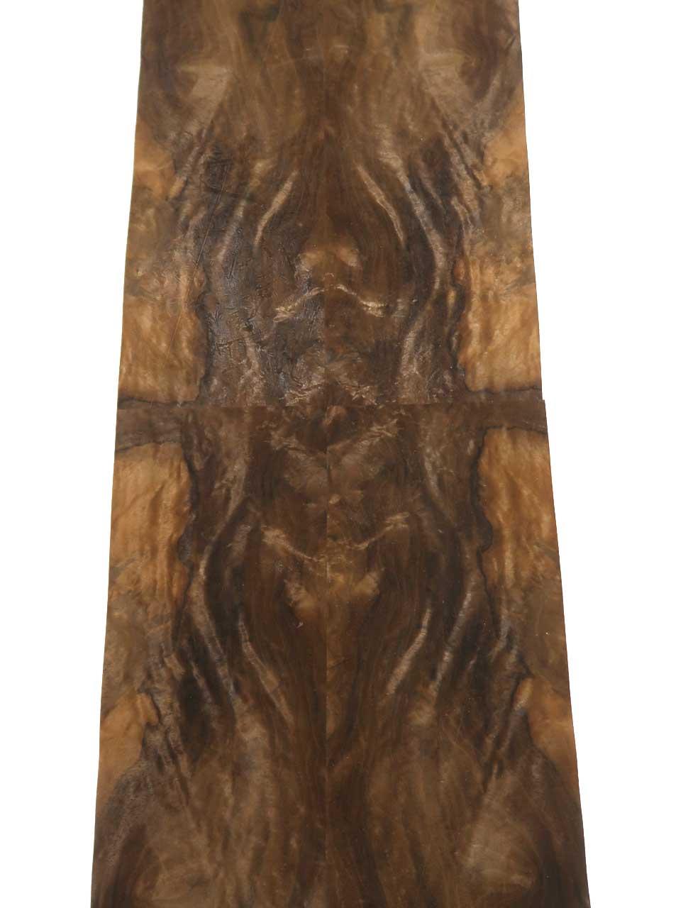 Nussbaum Wurzelholz Furnier Intarsien 38x13cm 24 Blätter