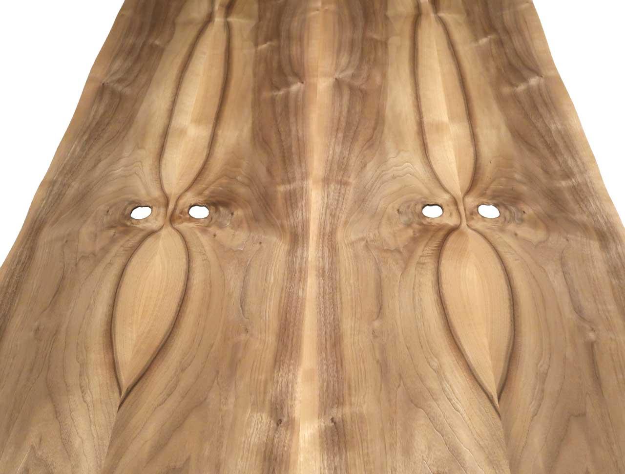 Nussbaum Furnier Walnuss Holzfurnier rustic 258x25-27cm 2 Blätter