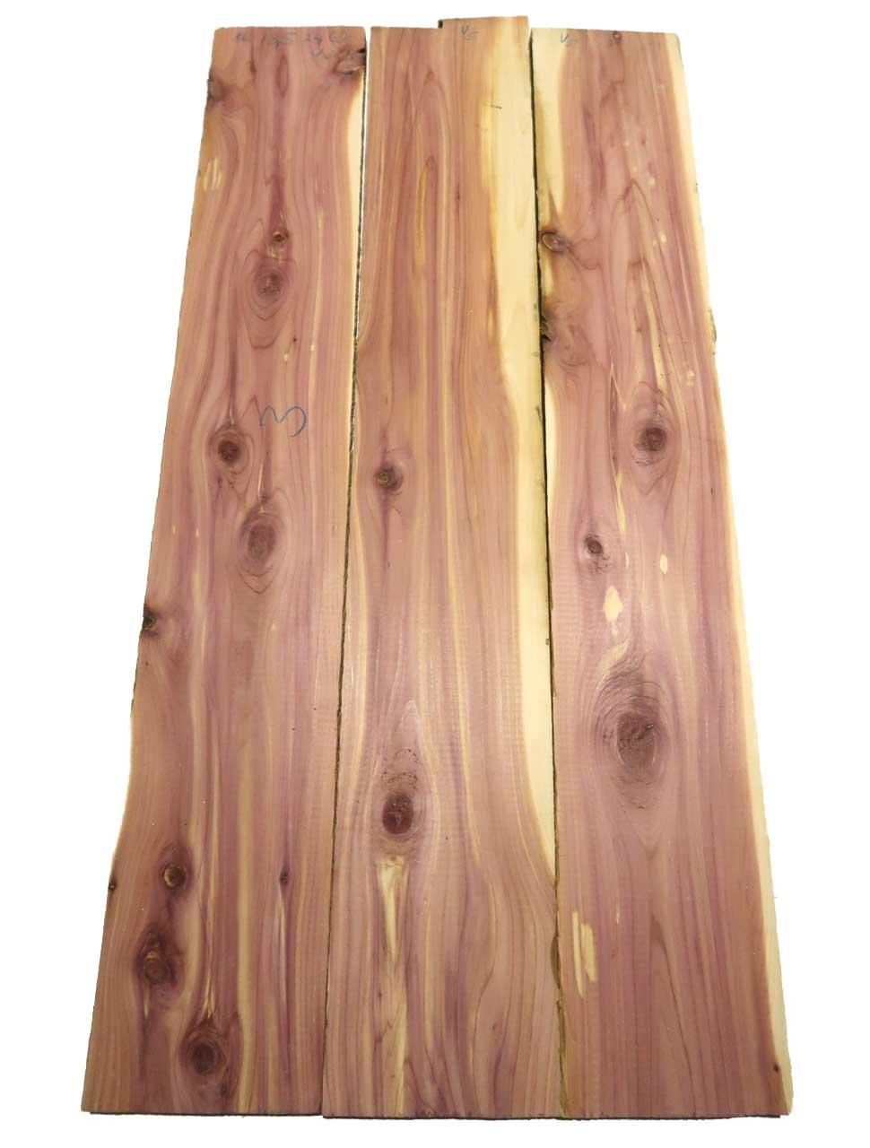 3x Aromatische Rotzeder Zeder Holz 86x13,5cm x 24mm #V5