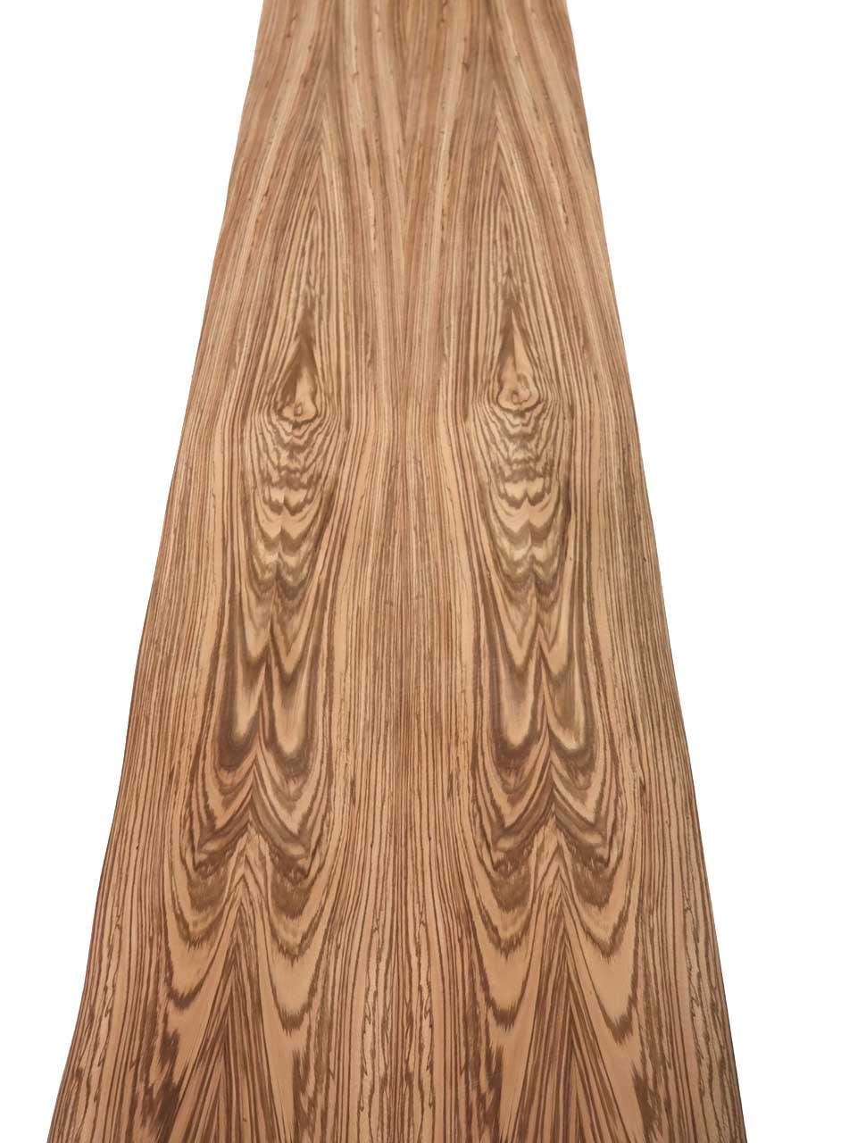 Zebrano Holz Furnier Zebrawood 280x15-17cm 4 Blätter