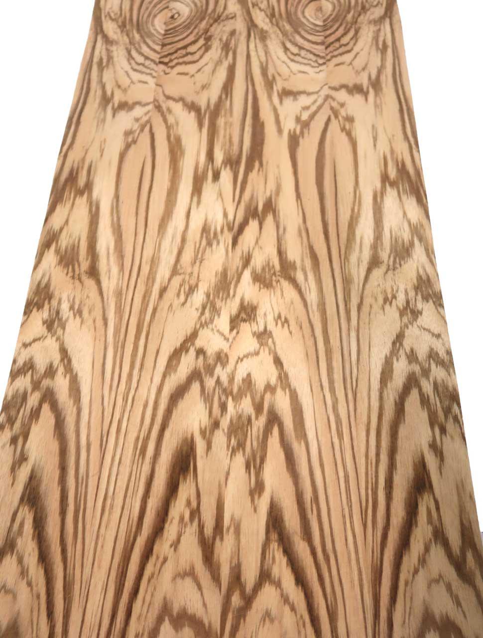 Zebrano Holz Furnier Zebrawood 255x9,7-11,5cm 4 Blätter