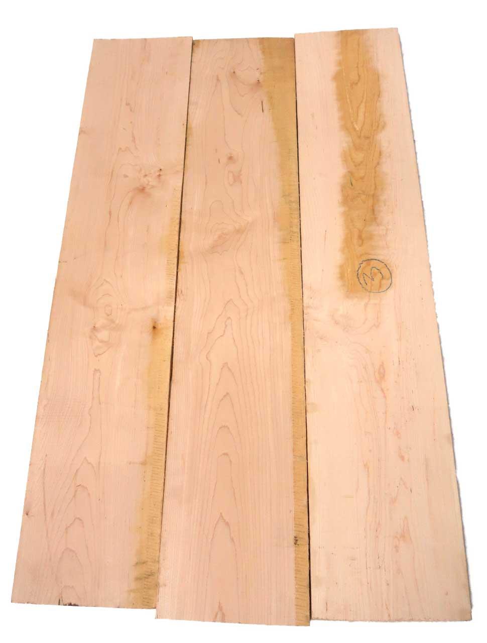 3x Ahornholz Ahorn Holz Brett DIY 93x18,5cm x 23mm #A1 hell