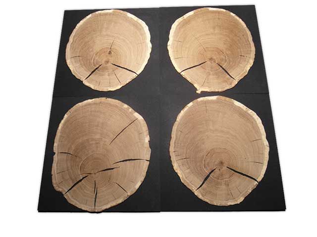 Eiche Baumscheibe rund Hirnholz natur CDF 500x500x20mm