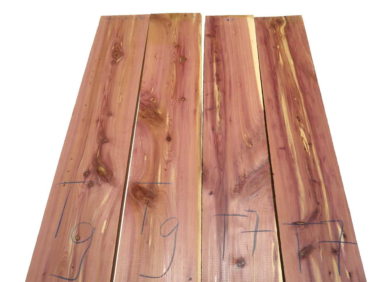 2x Aromatische Rotzeder Zeder Holz 132x15cm x 24mm #T7