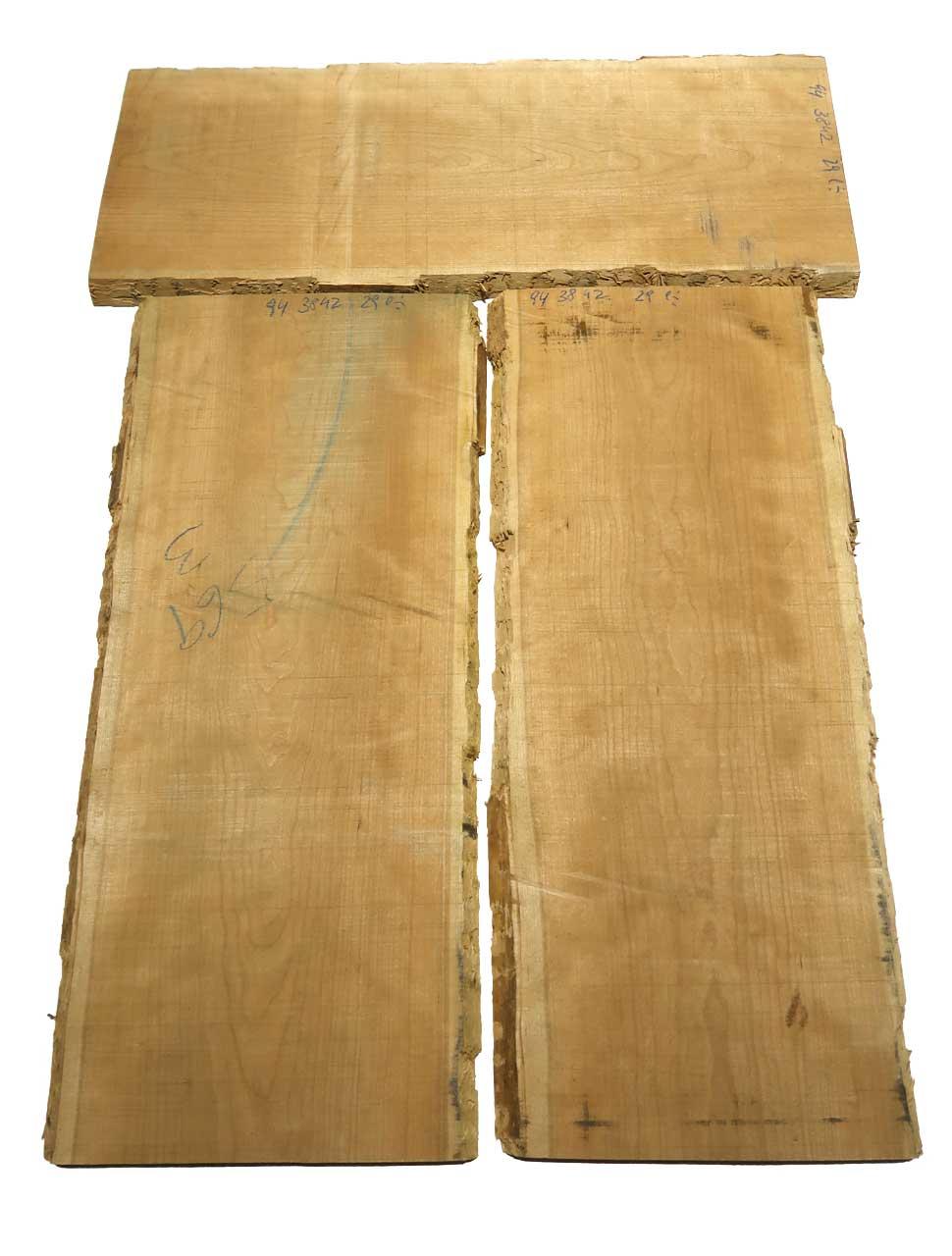 1x Kirschbaum Holz Kirschholz Brett 94x38-42cm x 29mm