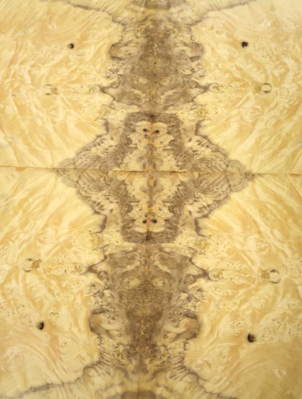 Laurel Wurzelholz Furnier Maserholz 46x37-39cm 4 Blätter