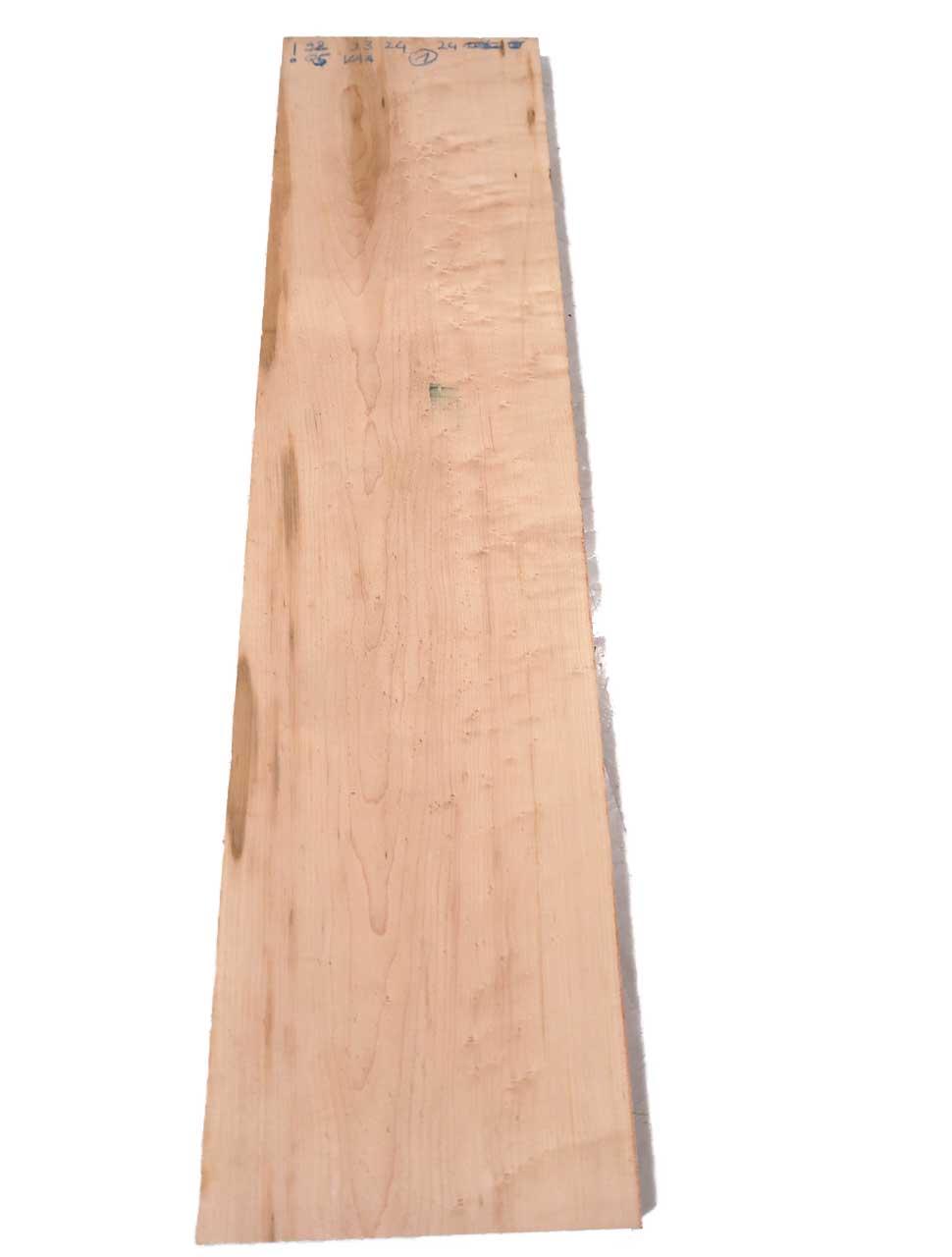 1x Vogelaugenahorn Holz Vogelaugen Tonholz 92x23-24cm x 24mm #Q5